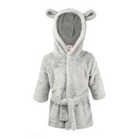 FBR53-G-2-3: Grey Dressing Gown w/Ears (2-3 Years)